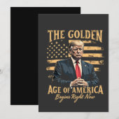 Het Gouden Tijdperk van Amerika Begint Nu Kaart (Voorkant / Achterkant)