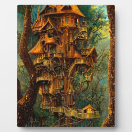 Het Gouden Treehouse | Fantasy Tabletop Fotoplaat