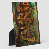 Het Gouden Treehouse | Fantasy Tabletop Fotoplaat (Zijkant)