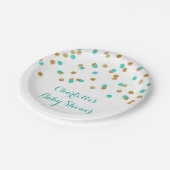 Het gouden Turkooise Bord van het Baby shower van (Gekanteld)