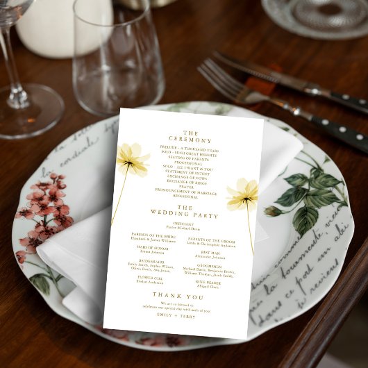 Het gouden uur Grace foto bloemig huwelijksprogram