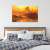 Het gouden uur, Moran, 1875 Canvas Afdruk (Insitu (Slaapkamer))