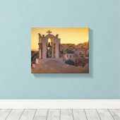 HET GOUDEN UUR VAN DE OIA CANVAS AFDRUK (Insitu (Houten vloer))