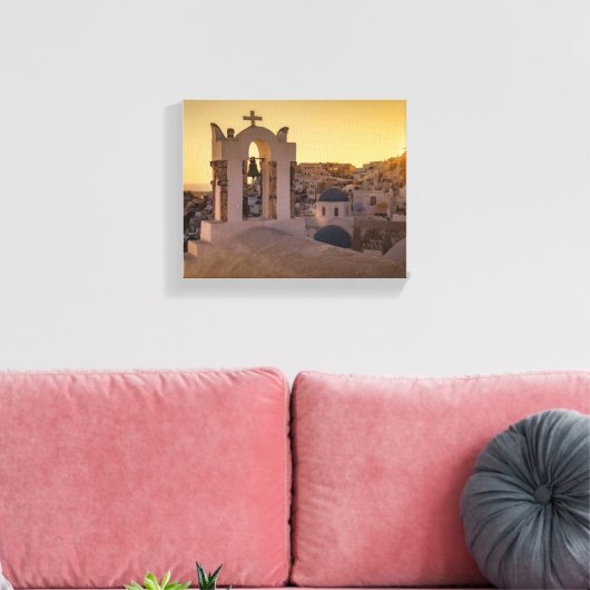 HET GOUDEN UUR VAN DE OIA CANVAS AFDRUK (Insitu (Woonkamer))