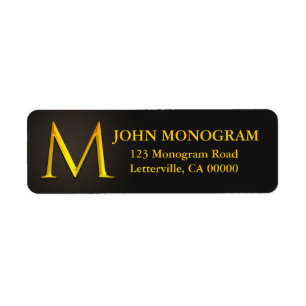 Het gouden van de Kleur van het Monogram Etiket