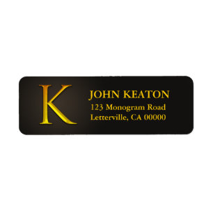 Het gouden van de Kleur van het Monogram Etiket