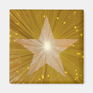 Het gouden vierkant van de de koelkastmagneet van magneet