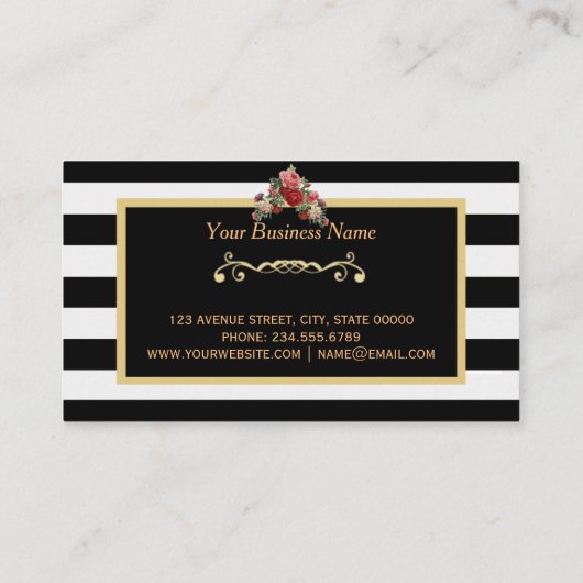 Het Gouden Visitekaartje van de Salon van de (Achterkant)