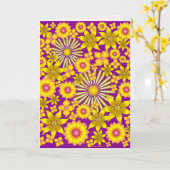 Het gouden Wenskaart van Bloemen Kaart (Gele Bloem)