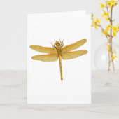 Het gouden Wenskaart van de Libel Kaart (Gele Bloem)