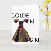 HET GOUDEN WENSKAART VAN HET MEISJE KAART (Gele Bloem)