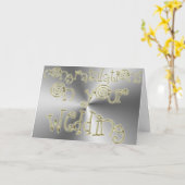 Het Gouden Zilver van de Typografie van het Kaart (Gele Bloem)