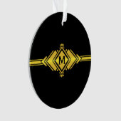 Het gouden & Zwarte Monogram van de Riem van het Ornament (voorkant)