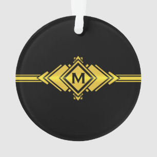 Het gouden & Zwarte Monogram van de Riem van het Ornament