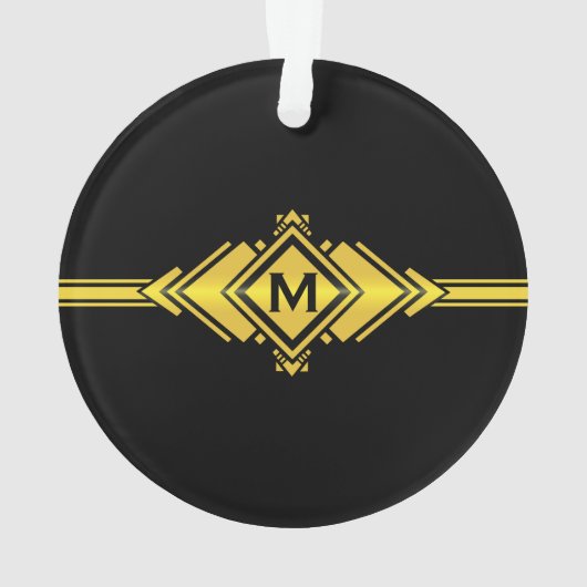Het gouden & Zwarte Monogram van de Riem van het Ornament (achterkant)