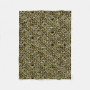 Het gouden Zwarte Vierkante Keltische Patroon Fleece Deken