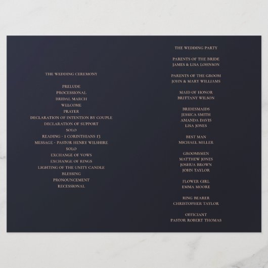 Het goudtrouwprogramma van de marine is gevouwen.  (Achterkant)