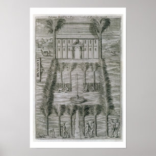 Het Gouverneur-paleis op het eiland Dominica (e Poster