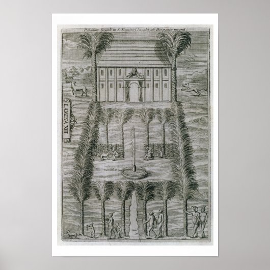 Het Gouverneur-paleis op het eiland Dominica (e Poster (Voorkant)