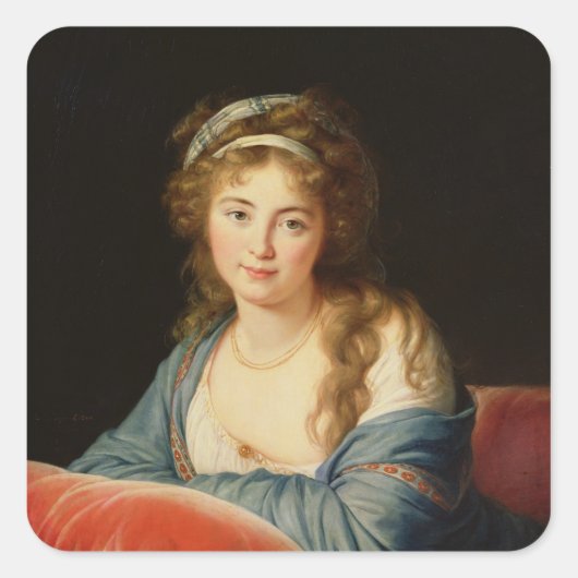 Het graafschap Catherine Vassilievna Skavronskaia Vierkante Sticker (Voorkant)