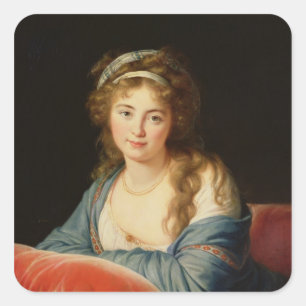 Het graafschap Catherine Vassilievna Skavronskaia Vierkante Sticker