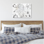 Het graafschap Leinster bij de stad Dublin Canvas Afdruk (Insitu (Slaapkamer))