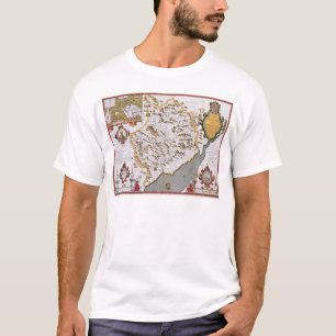 Het graafschap Monmouth, gegraveerd door Jodocus T-shirt