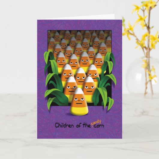 Het Graan Halloween van het Snoep van kinderen Kaart (Gele Bloem)