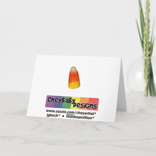 Het Graan van het snoep - Verjaardag "spatie " Kaart (Achterkant)