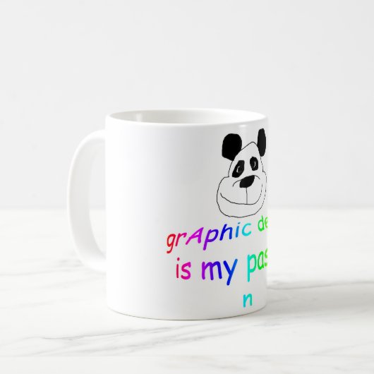 Het grafische Ontwerp is mijn Mok van de Passie (Voorkant links)