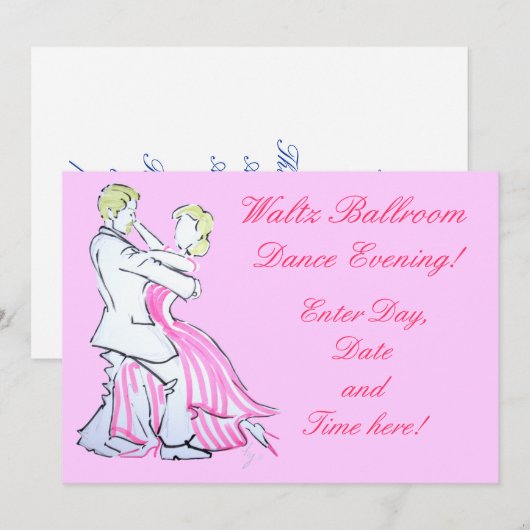 Het grafische ontwerp van Waltz Dancers Kaart (Voorkant / Achterkant)