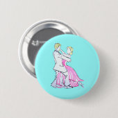 Het grafische ontwerp van Waltz Dancers Ronde Button 5,7 Cm (Voorkant /achterkant)