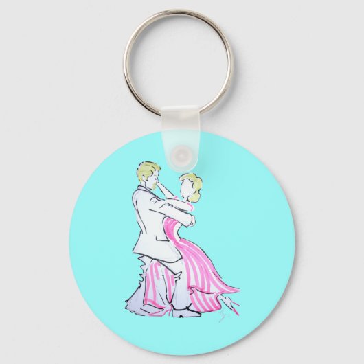 Het grafische ontwerp van Waltz Dancers Sleutelhanger (Voorkant)