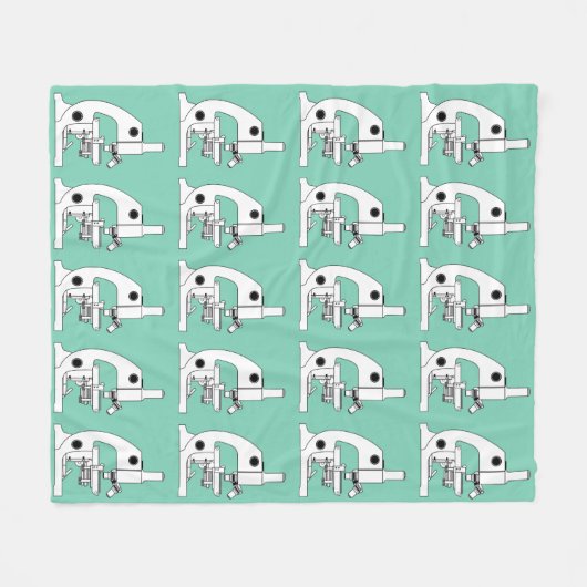 HET GRAFISCHE PATROON VAN DE MICROSCOOP FLEECE DEKEN (Voorkant (Horizontaal))