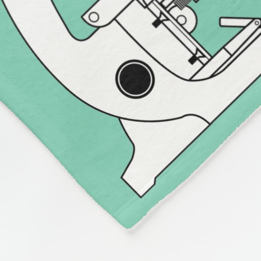 HET GRAFISCHE PATROON VAN DE MICROSCOOP FLEECE DEKEN (Hoek)