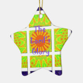 Het grafische tekstontwerp van het glorieringspatr keramisch ornament (Links)