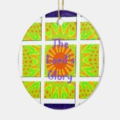 Het grafische tekstontwerp van het glorieringspatr ornament (Links)