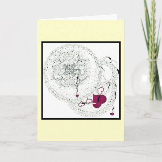 Het grafische Wenskaart van Harten Kaart (Voorkant)