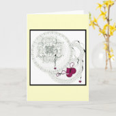 Het grafische Wenskaart van Harten Kaart (Gele Bloem)