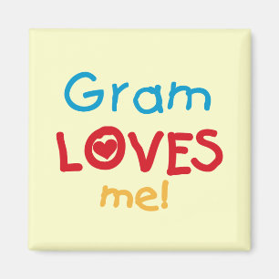 Het gram houdt van me T-shirts en Giften Magneet