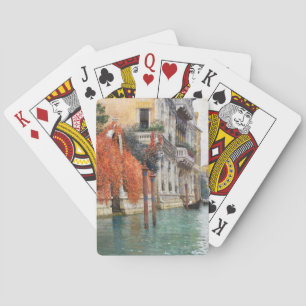 Het Grand Canal in Venetië (door Vincenzo Caprile) Pokerkaarten
