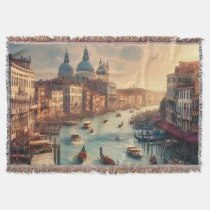Het Grand Canal in Venetië Italië Reizen Deken
