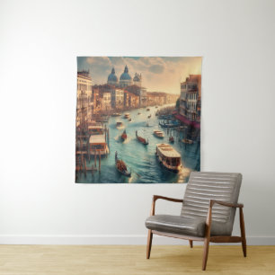 Het Grand Canal in Venetië Italië Reizen Wandkleed