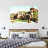 Het Grand Dachshund Canvas Afdruk (Insitu (Slaapkamer))
