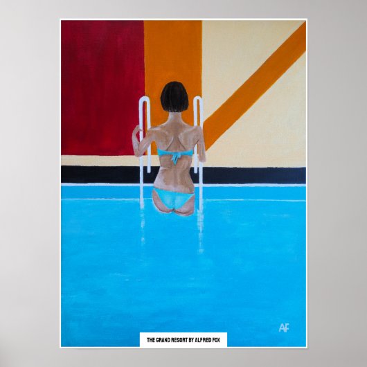 Het Grand Resort-schilderij van Alfred Fox Poster (Voorkant)