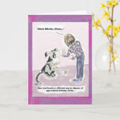 Het grappige 50ste Wenskaart van de Cartoon van de Kaart (Gele Bloem)