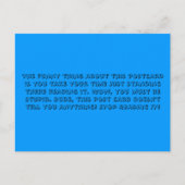 Het grappige aan dit briefkaart is dat je... (Voorkant)