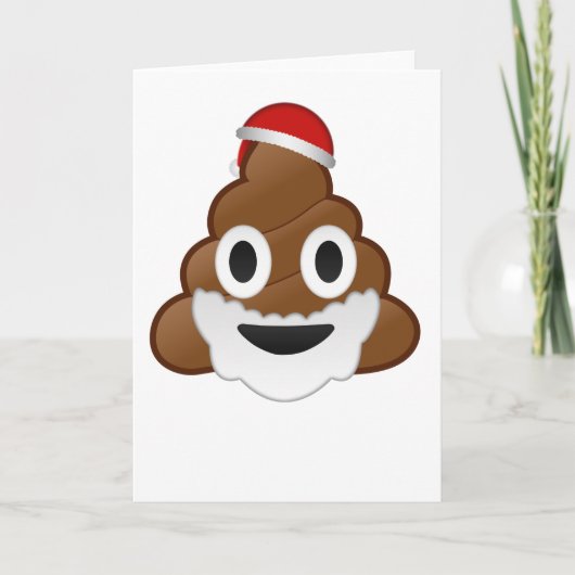 Het grappige Achterschip Emoji van de Kerstman van Feestdagen Kaart (Voorkant)