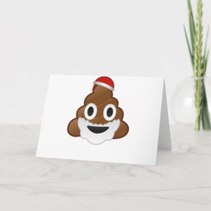 Het grappige Achterschip Emoji van de Kerstman van Feestdagen Kaart