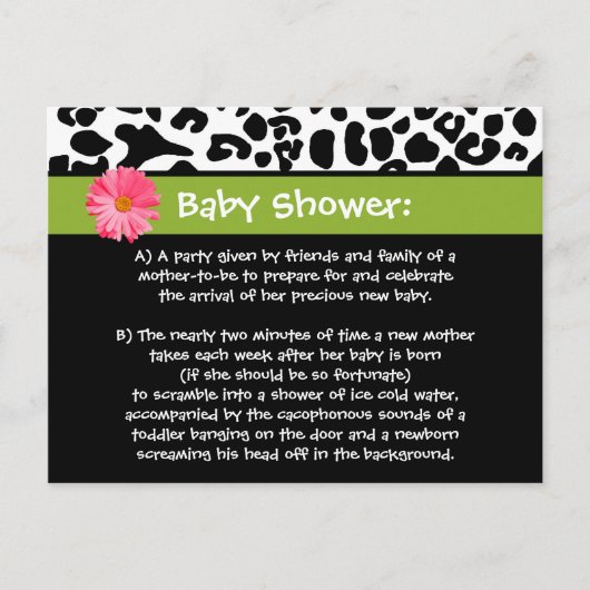 Het grappige Baby shower dankt u Trendy Druk van Briefkaart (Voorkant)